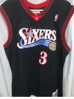 Mitchell & Ness Philadelphia 76ers Red White Black Tag